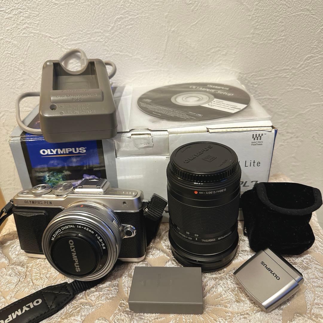 【美品】OLYMPUSミラーレス一眼 PEN E-PL7 ダブルズームキット