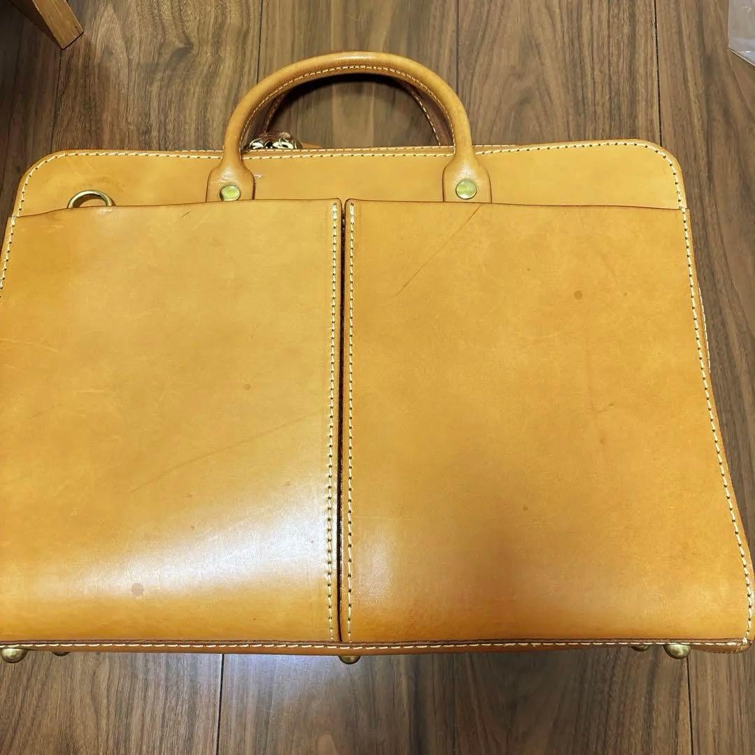 K*u様 HERZ 二本手2wayビジネスバッグキャメル色　Lサイズcitybo