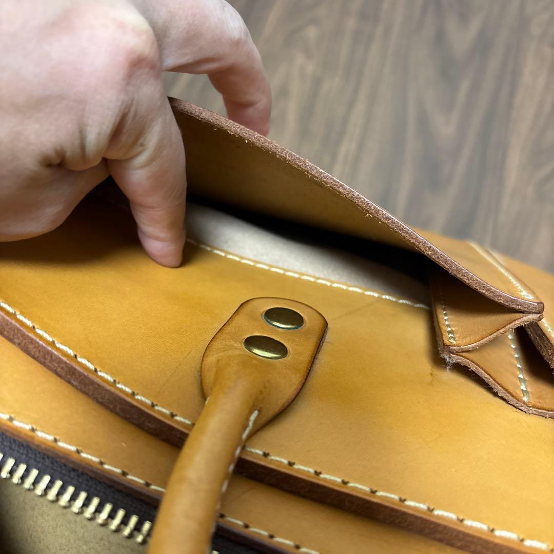 K*u様 HERZ 二本手2wayビジネスバッグキャメル色　Lサイズcitybo