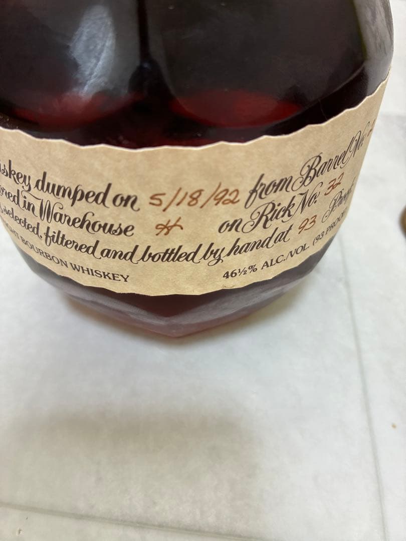 『1992年製』Blanton'sブラントン　シングルバレルバーボンウイスキー