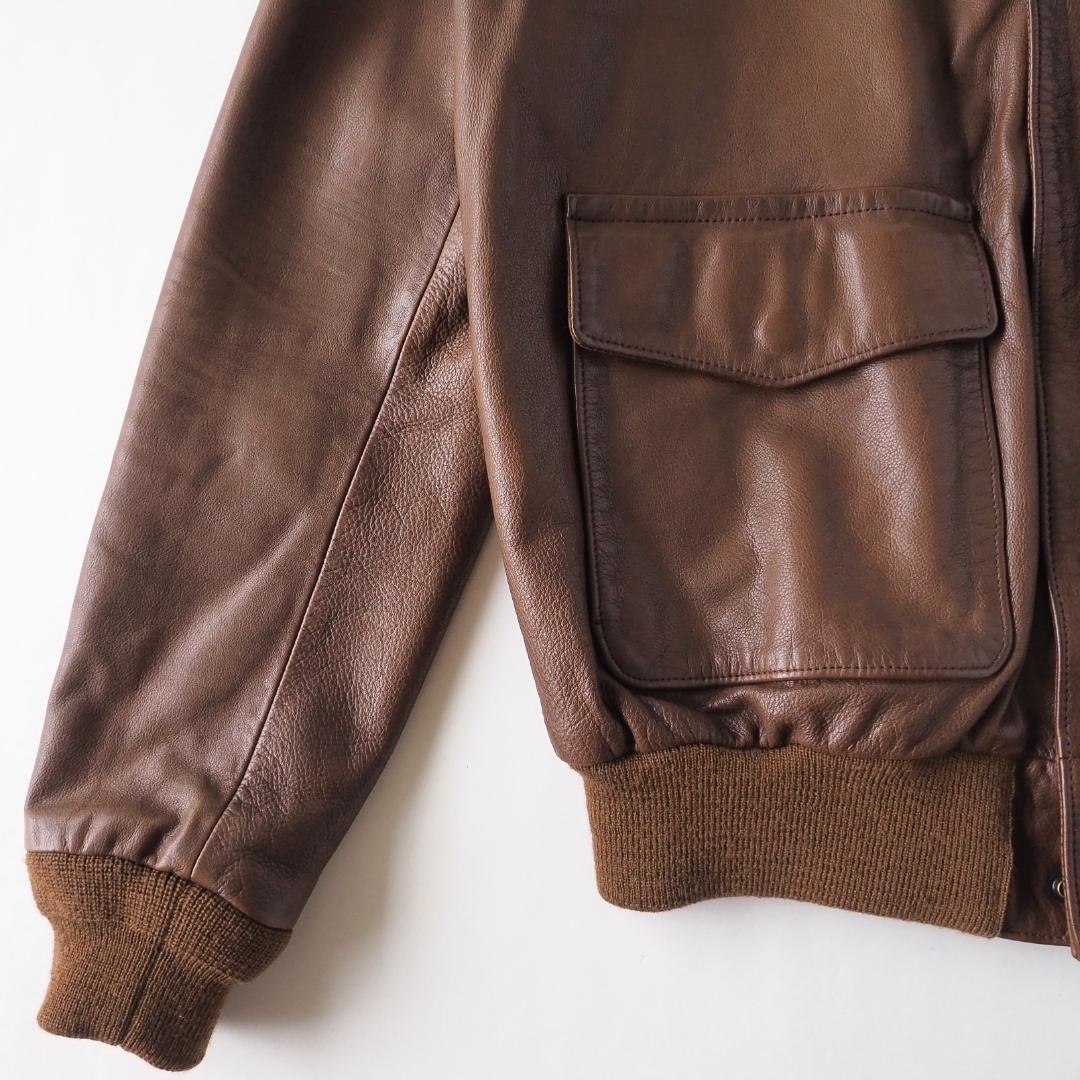 ラルフローレン　極美品　A-2　レザージャケット　本革　ブラウン