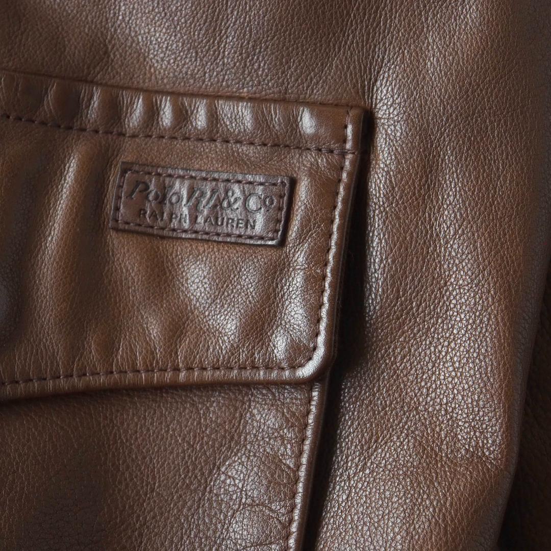 ラルフローレン　極美品　A-2　レザージャケット　本革　ブラウン