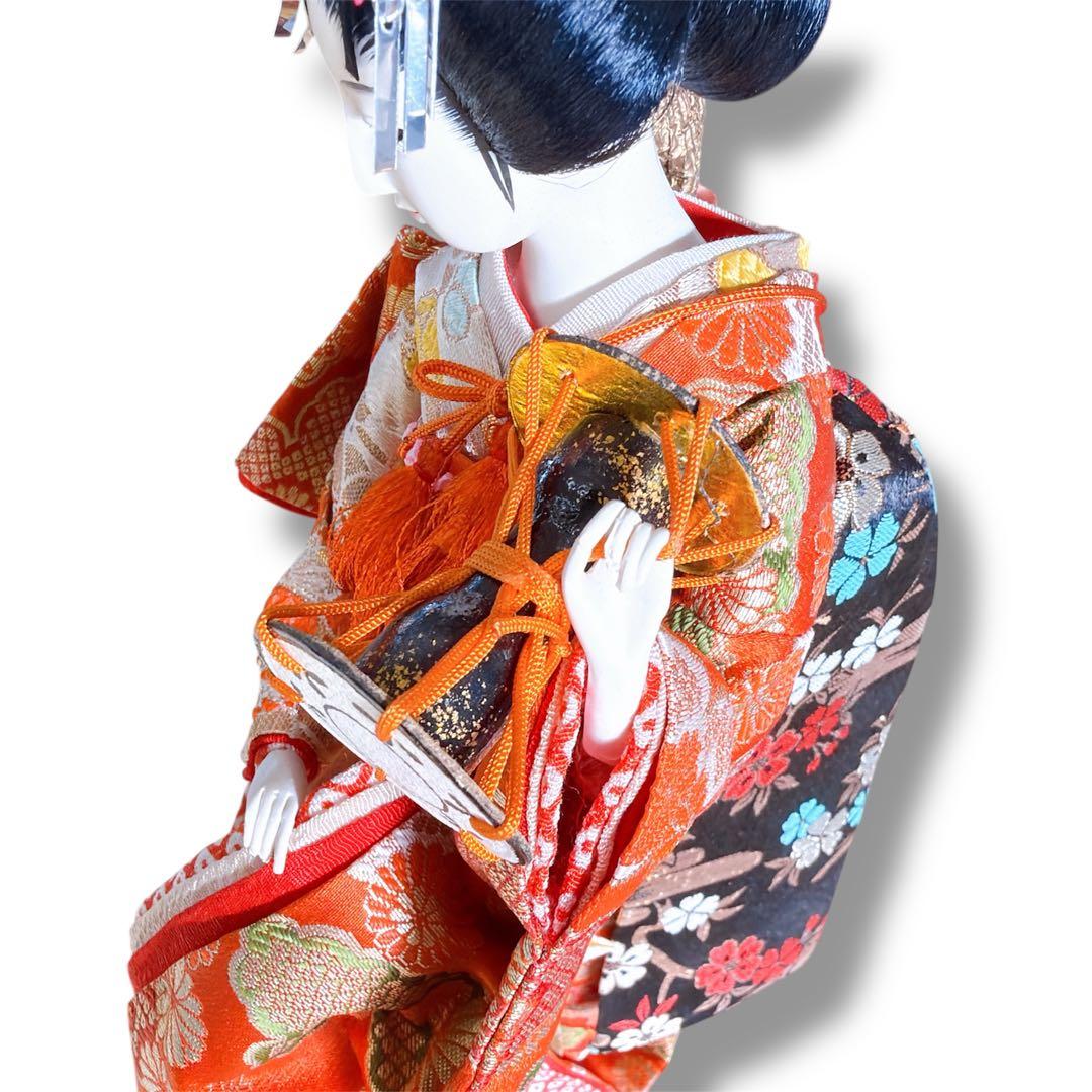 舞妓 日本人形 ガラス目 着物人形 和装 置物