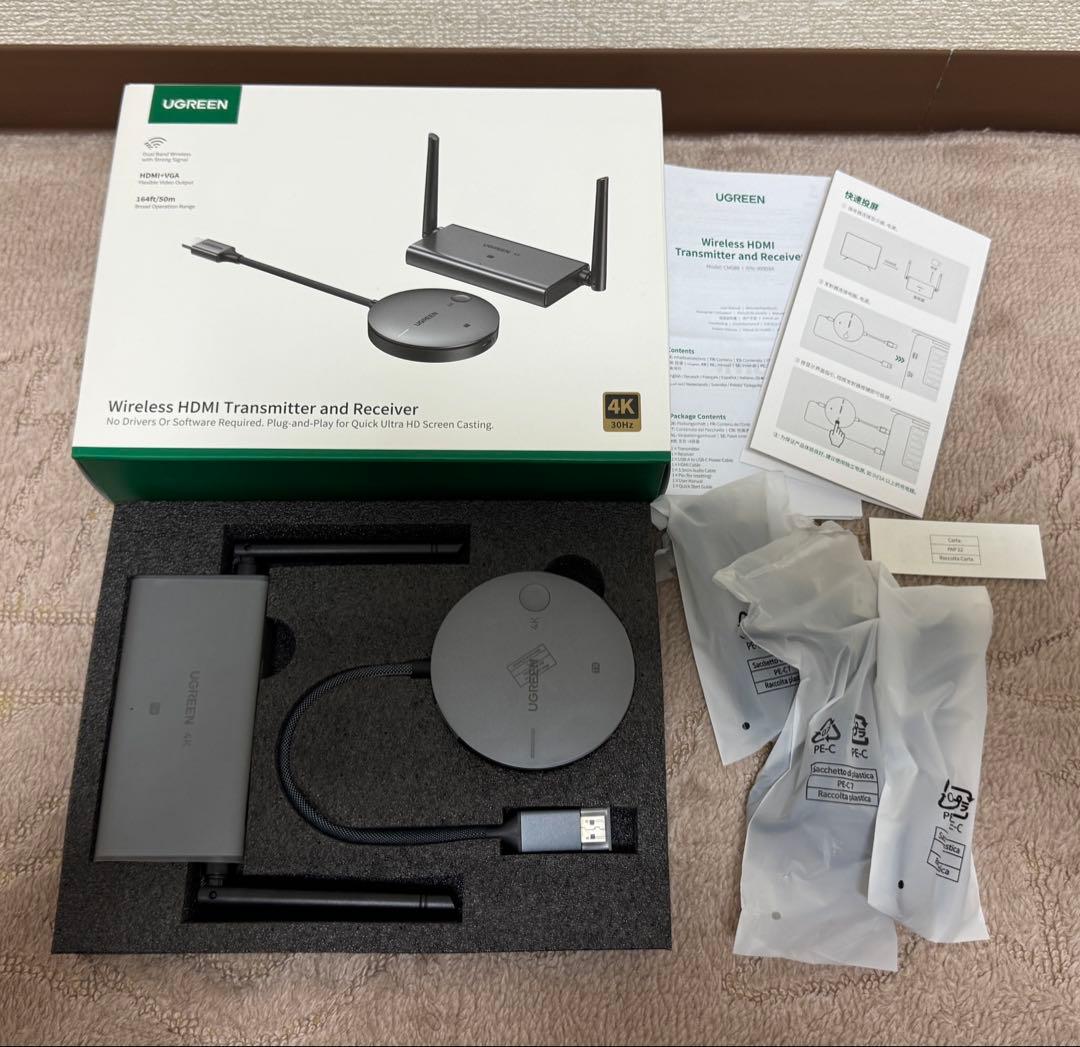 s*u様 UGREEN ワイヤレスHDMI 無線 ワイヤレス送受信機