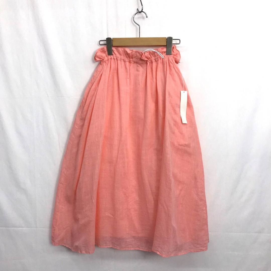 ゴーシュ リネン コットン ギャザースカート●2●ピンク 定価￥28.000＋税