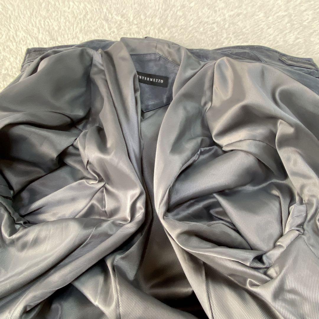 希少色・特大3L/ ダーバン ラムレザー ハンティングジャケット ダークブルー