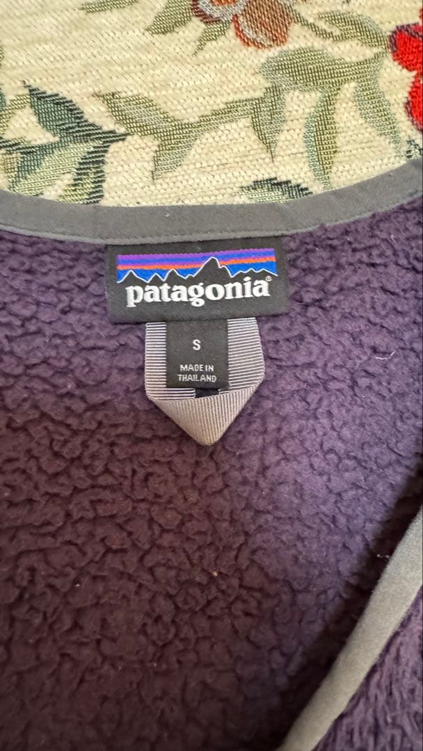 patagonia フリースベスト S 紫　ロスガトスクルー