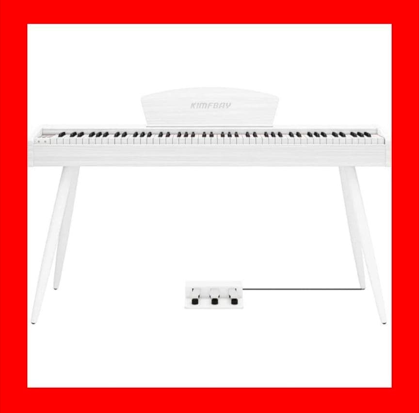 電子ピアノ 88鍵盤 ハンマーアクション鍵盤 木製スタイル 初心者向け 白色