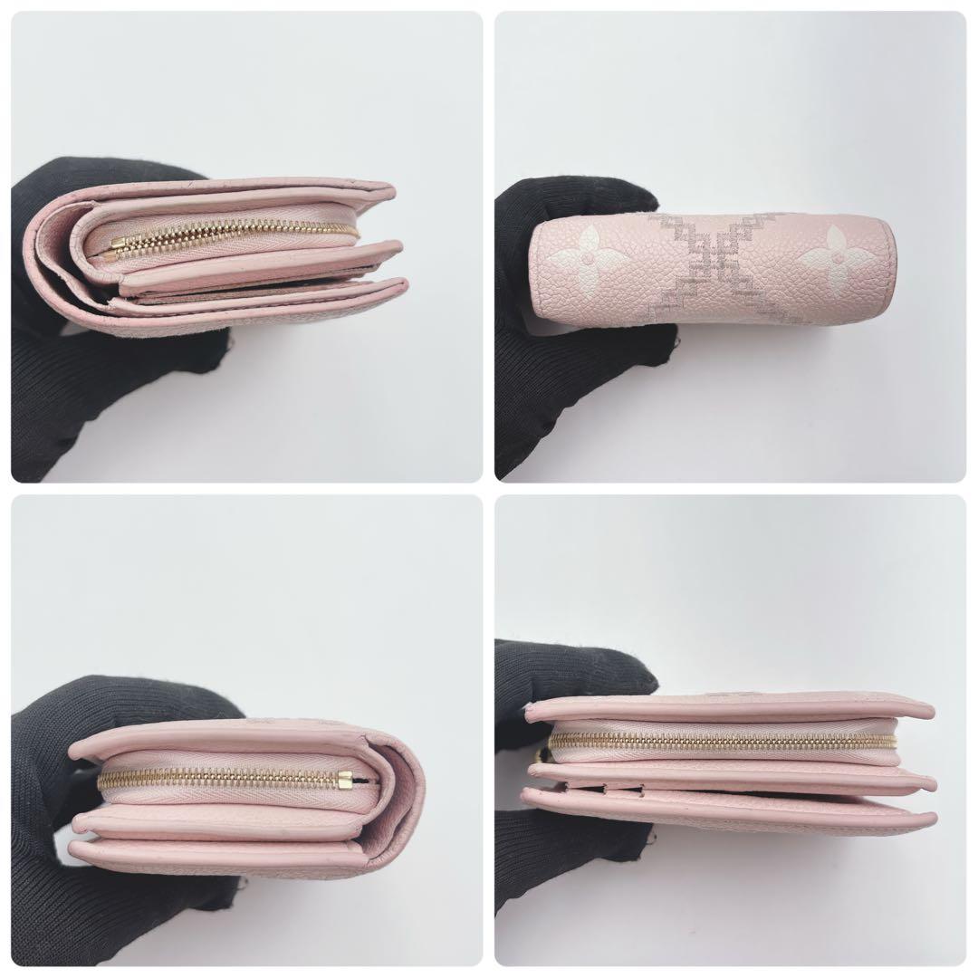 鑑定済　ルイヴィトン 折財布 モノグラムアンプラント ポルトフォイユ クレア