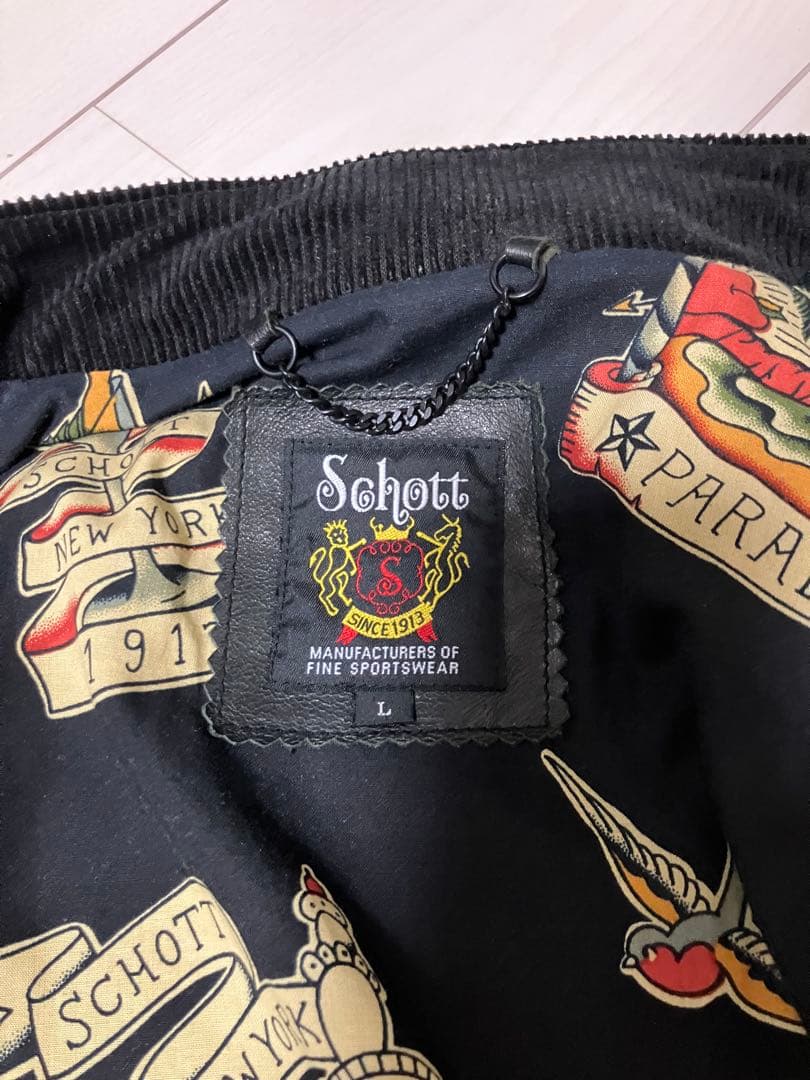 Schott シングルライダース(Lサイズ)