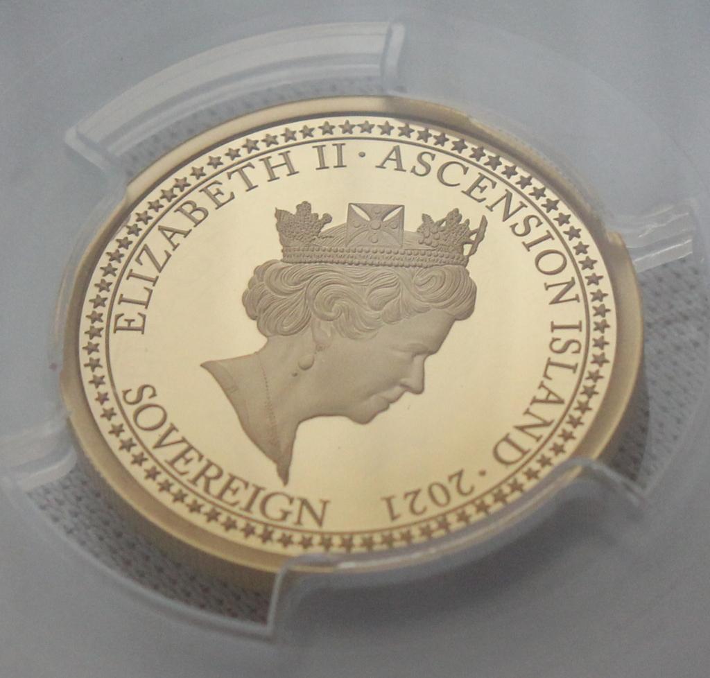 2021年アセンション島 ジョセフ ボノミ ソブリン PCGS PF70DCAM