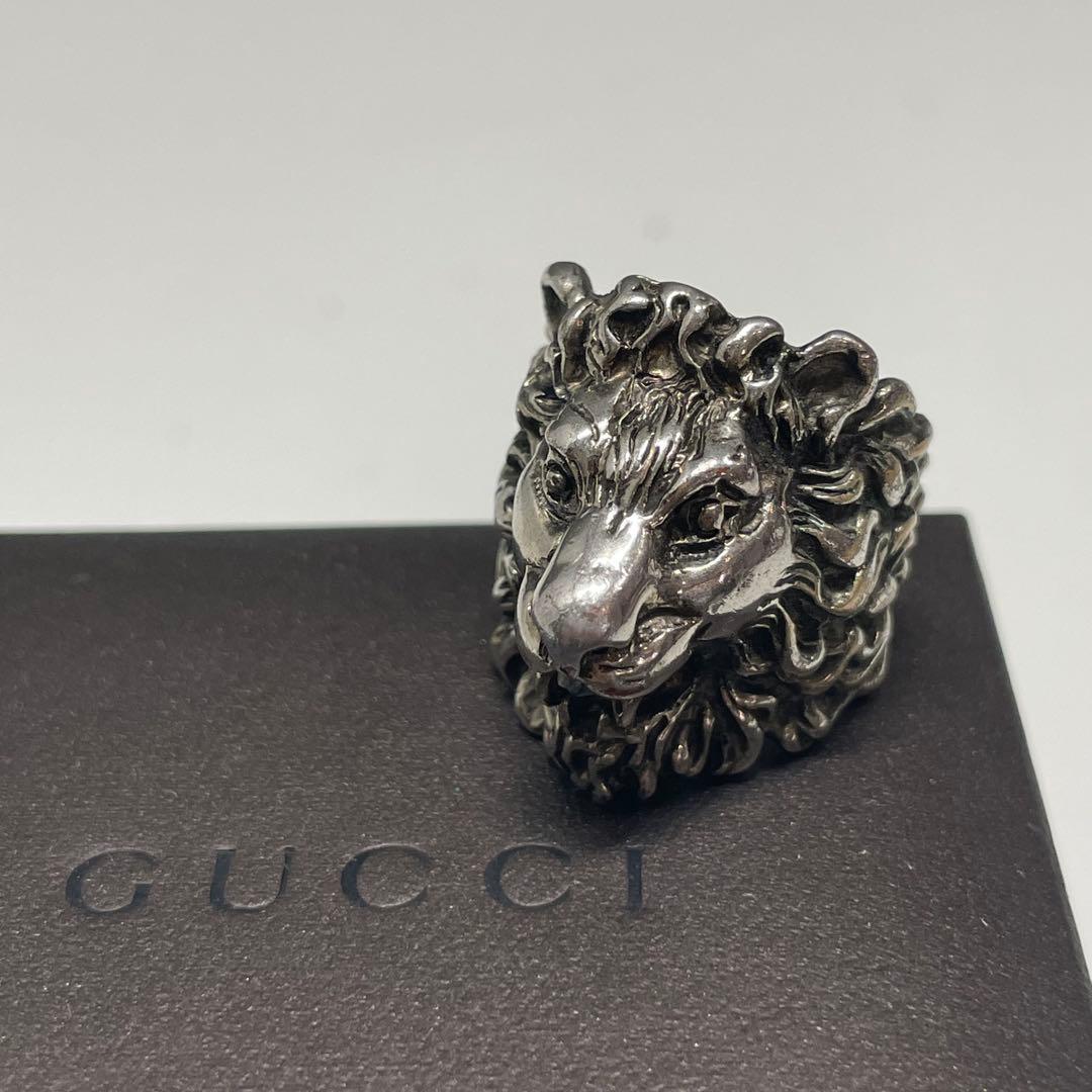 i*r様 GUCCI ライオンヘッドリング シルバー　19号
