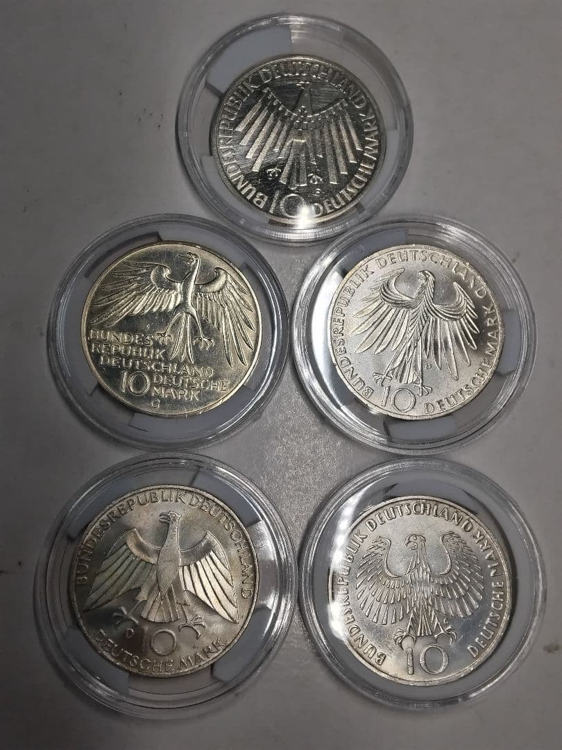 や*い様 hab011 ドイツ オリンピック記念銀貨 10マルク ５種類セット