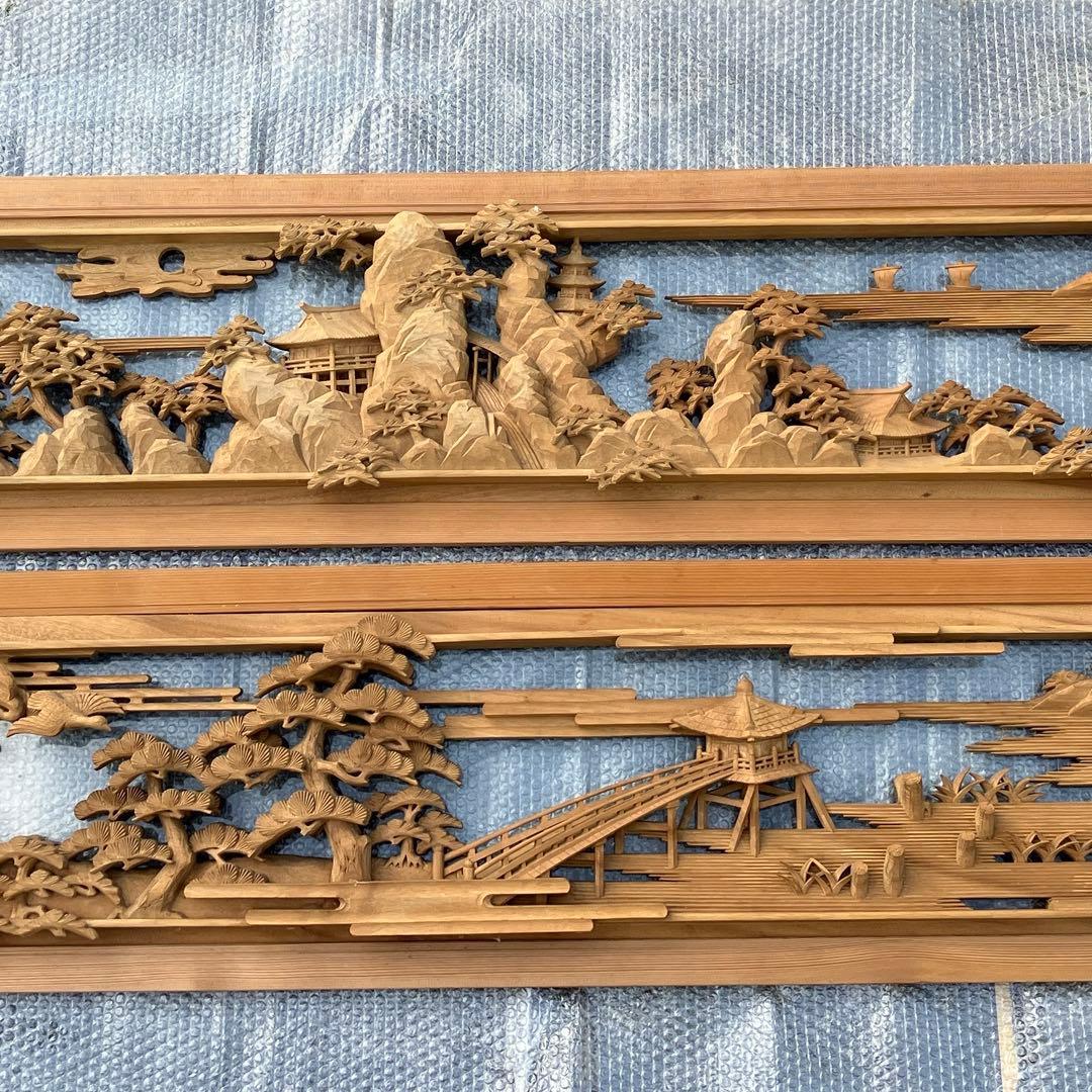 欄間　井波彫刻　 彫刻工芸師　紅雲　作品