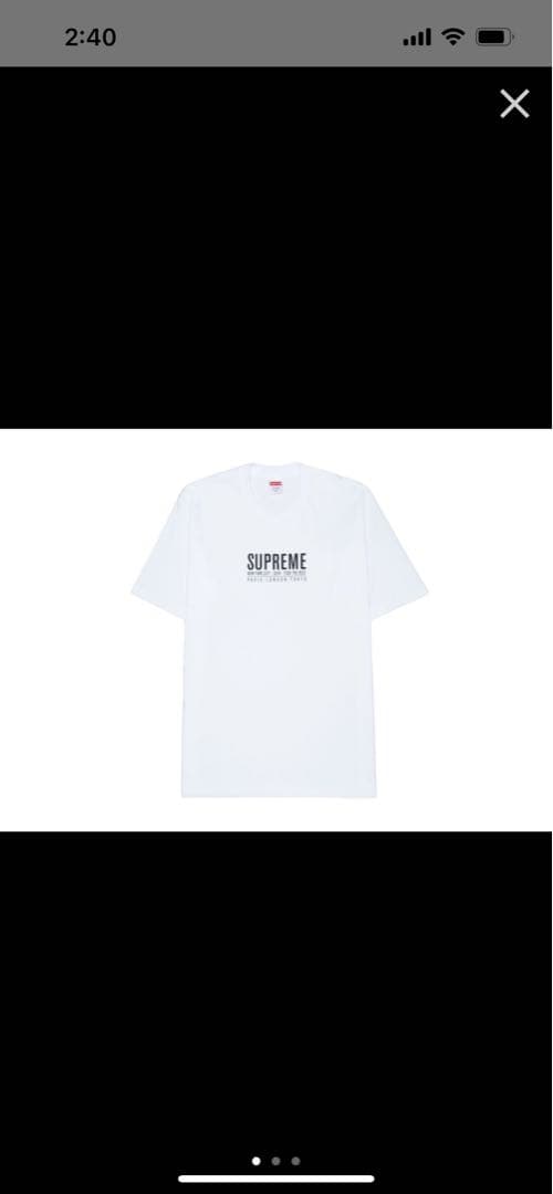 SUPREME Paris Tee ホワイト L