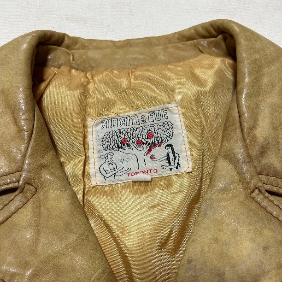 70s vintage レザージャケット シングル 鬼フェード y2k 短丈