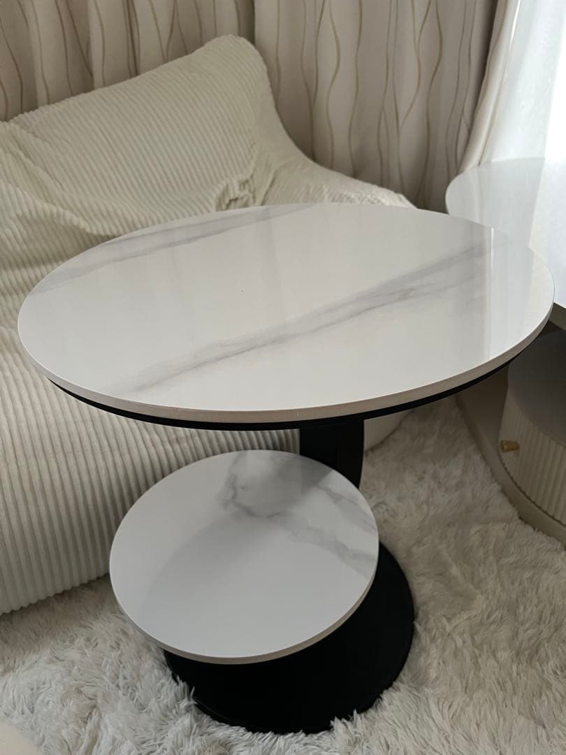 大理石調サイドテーブル