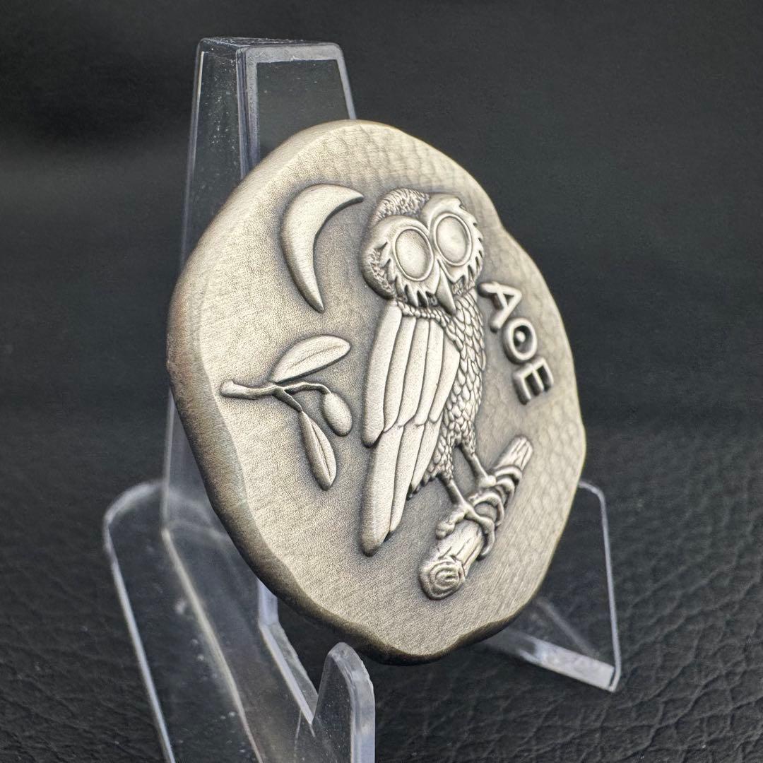 ドラクマ 銀貨 リストライク アンティークハンドメイド仕上げ 1オンス 純銀