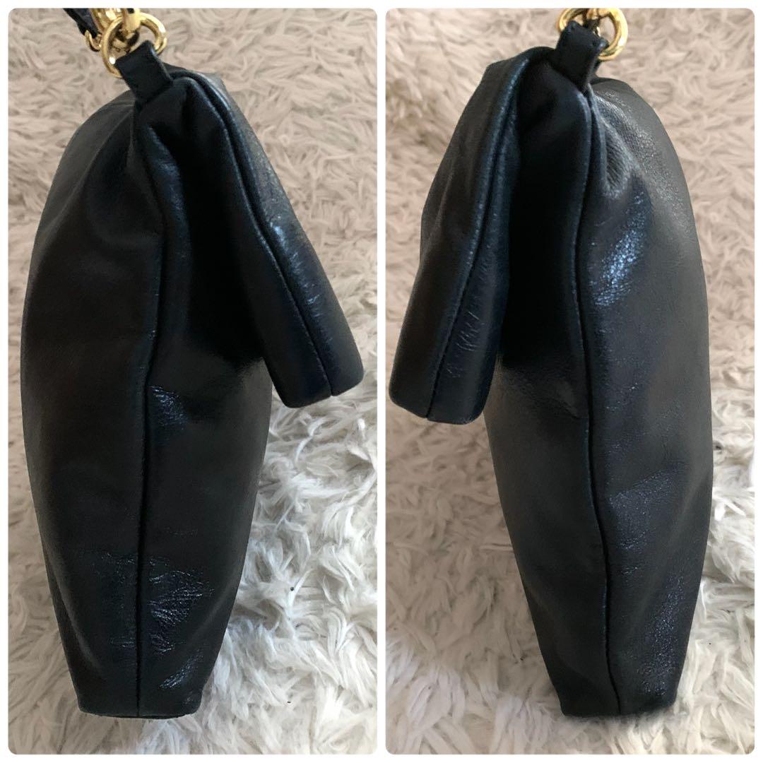 美品✨トリーバーチ ショルダーバッグ 2way ロゴ レザー チェーン 黒