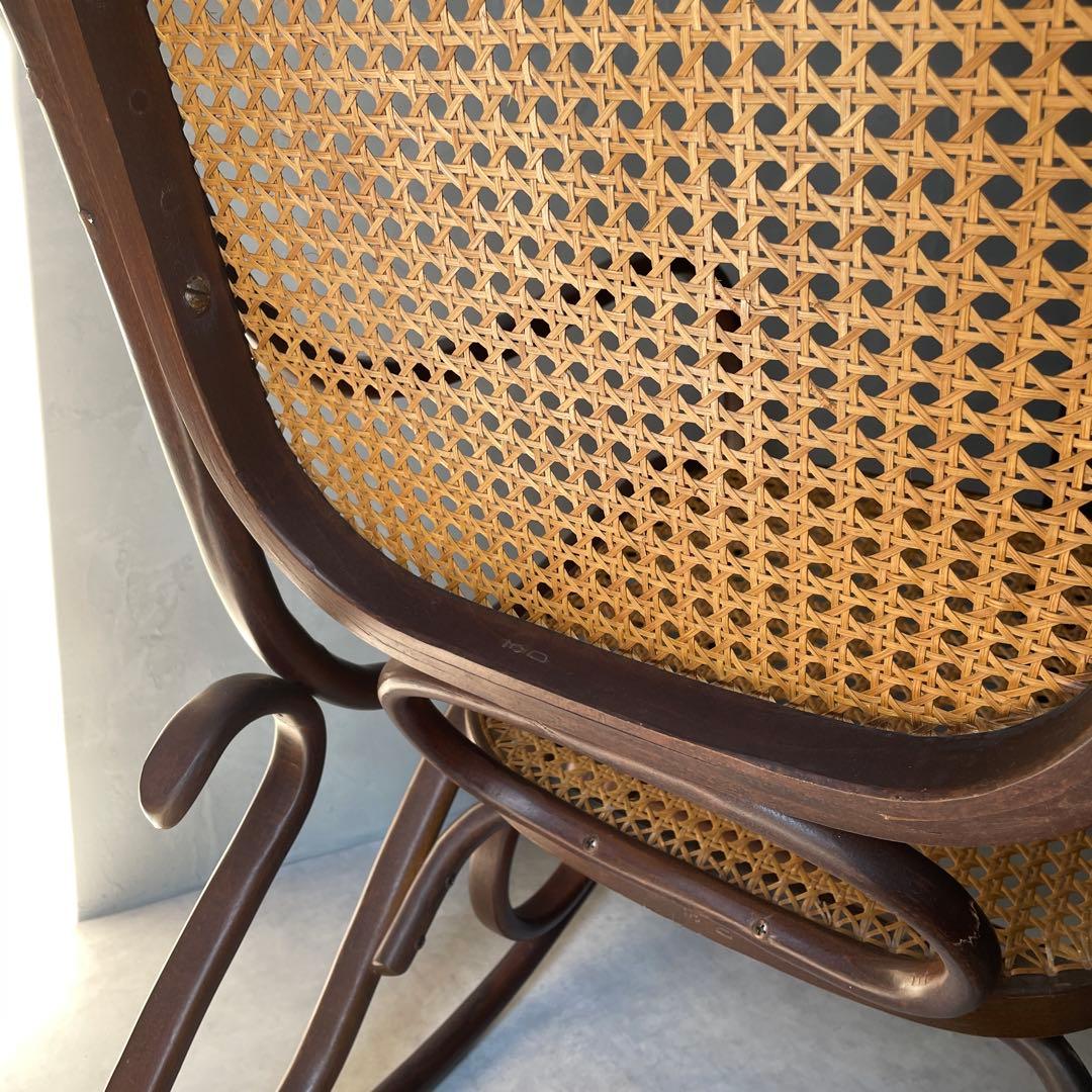 トーネット　マルニ　ベントウッド　ロッキングチェア　ラタン　曲木　ヴィンテージ
