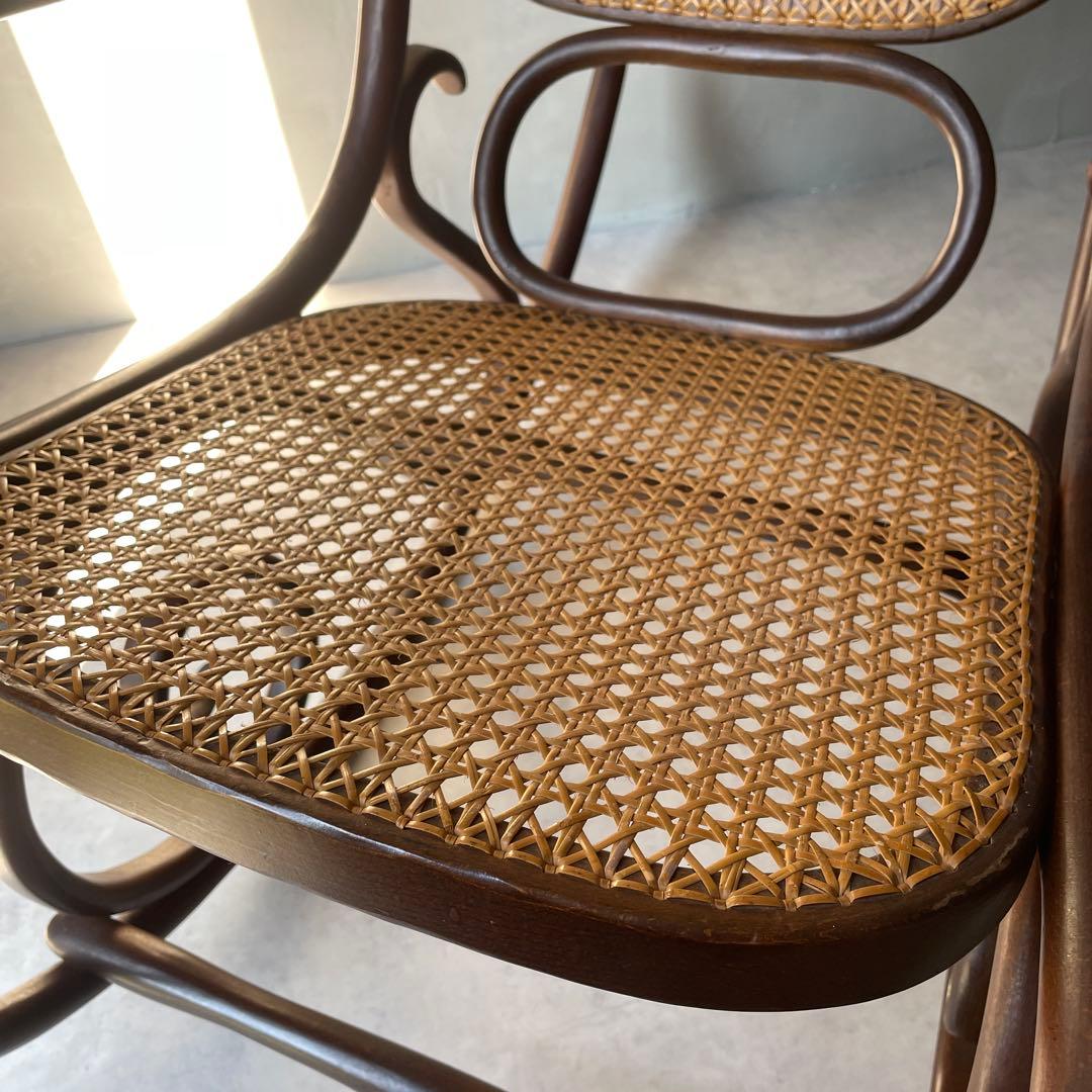 トーネット　マルニ　ベントウッド　ロッキングチェア　ラタン　曲木　ヴィンテージ