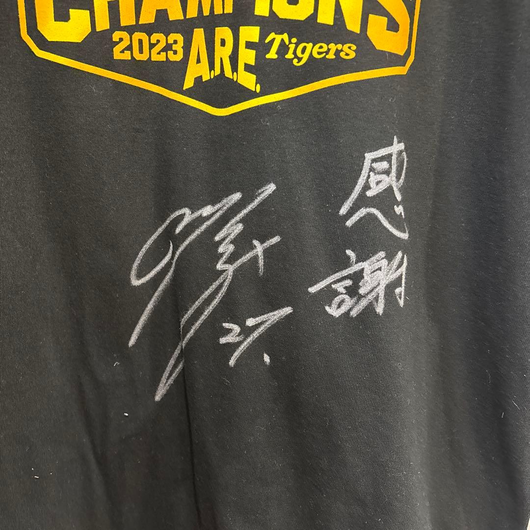 未使用品 阪神タイガース 伊藤将司 サイン入り セリーグチャンピオンシャツ L