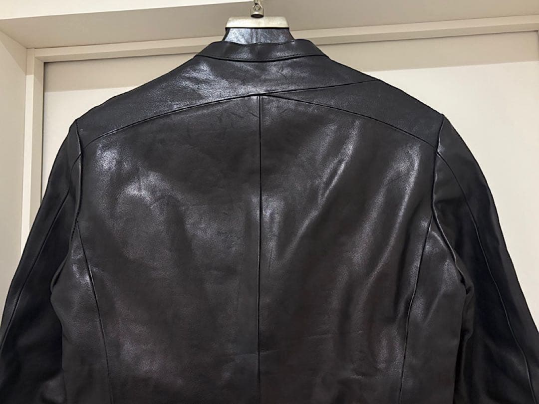 美品バックラッシュ19AW定価25万スロベニアカーフレザーシングルライダース黒M