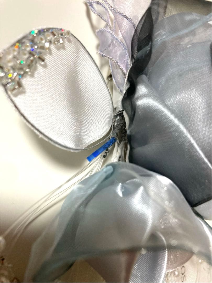 東京ソワール　PETITSOIR コサージュ ブローチブルー　シルバー　美品