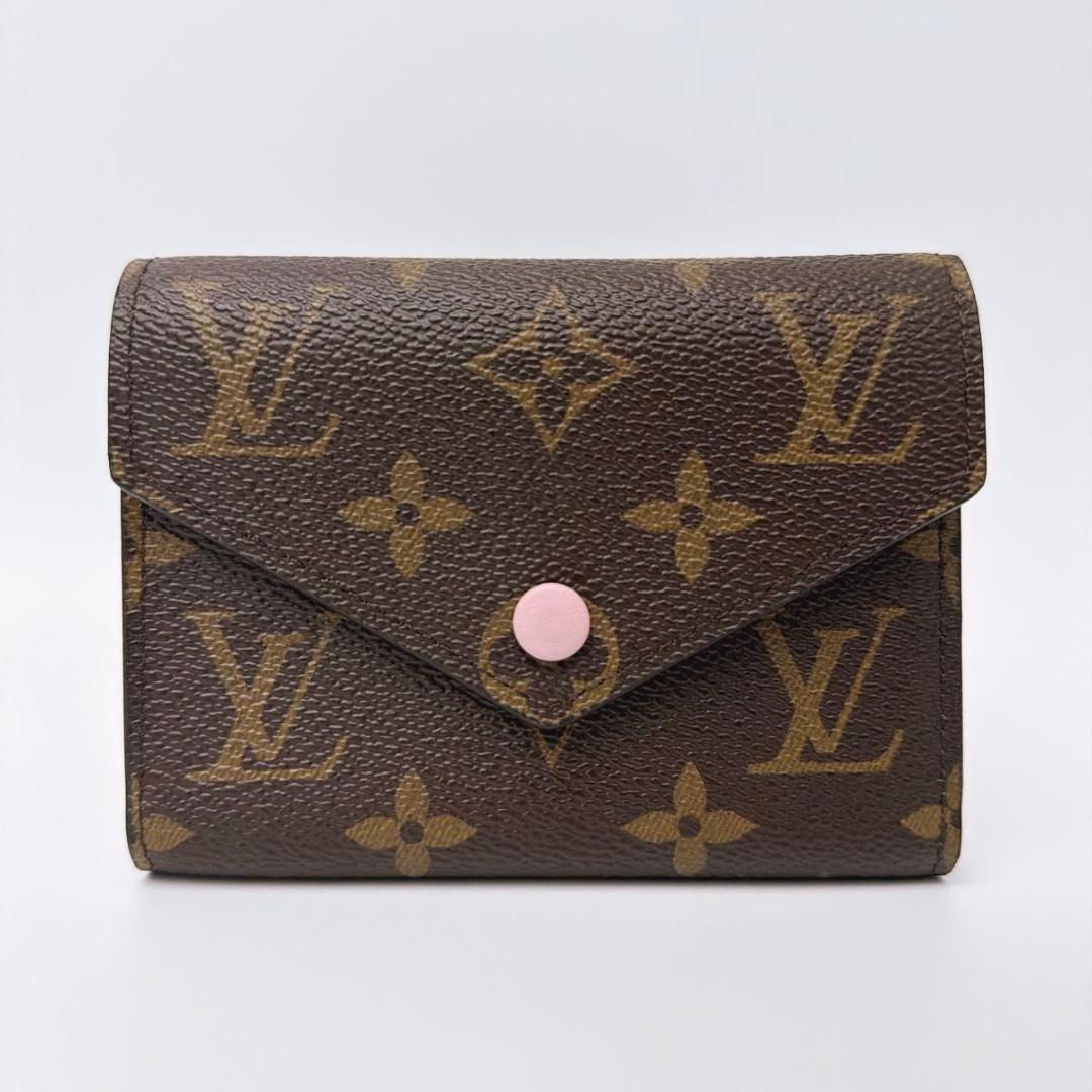 ルイヴィトン ポルトフォイユ・ヴィクトリーヌ 三つ折り財布 ローズバレリーヌ