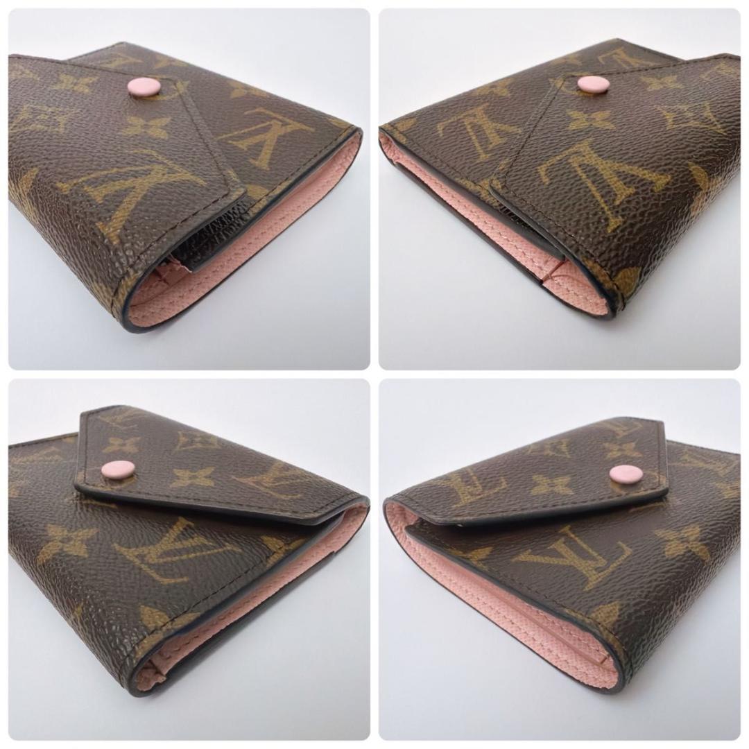 ルイヴィトン ポルトフォイユ・ヴィクトリーヌ 三つ折り財布 ローズバレリーヌ