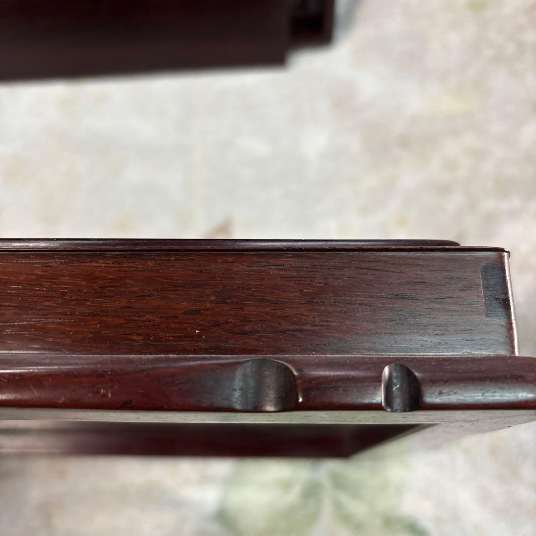 新品未使用 中国古玩 黄花梨紫檀 木製文箱 砚箱 書類ケース 小物入れ