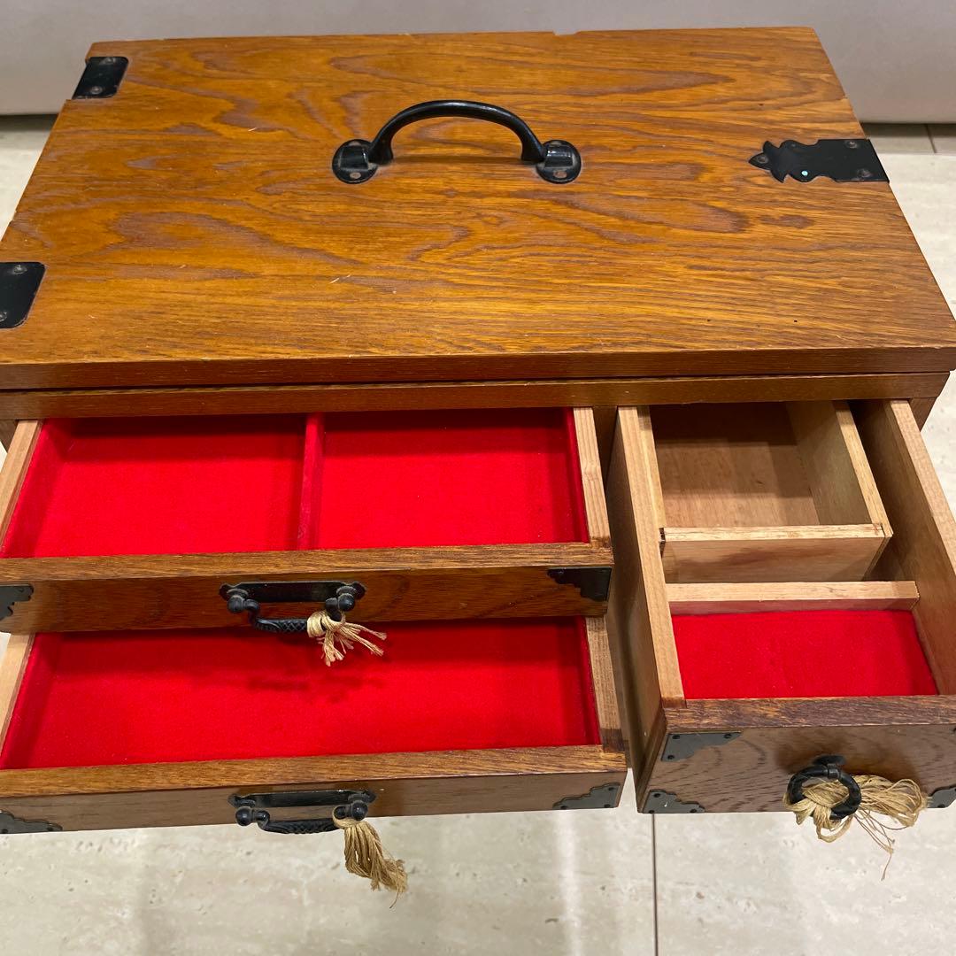 裁縫箱　小型ミシン 収納箱 アンティーク　ミシン