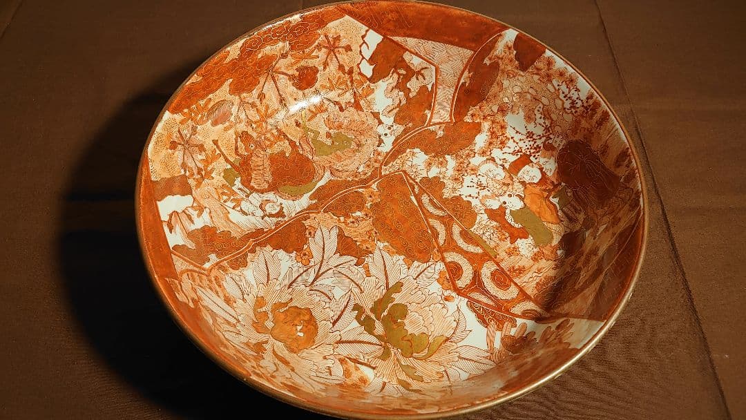 古九谷　赤絵　金彩　飯田屋　宮本屋窯　九谷焼　馬の図　アンティーク九谷焼　１客