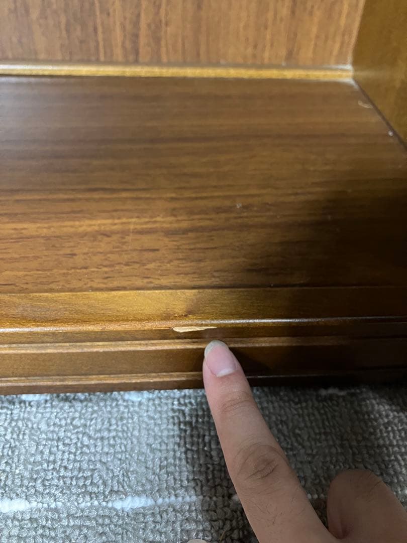 最終値下げ　カリモク コロニアル サイドチェスト / レトロ電話台 キャビネット