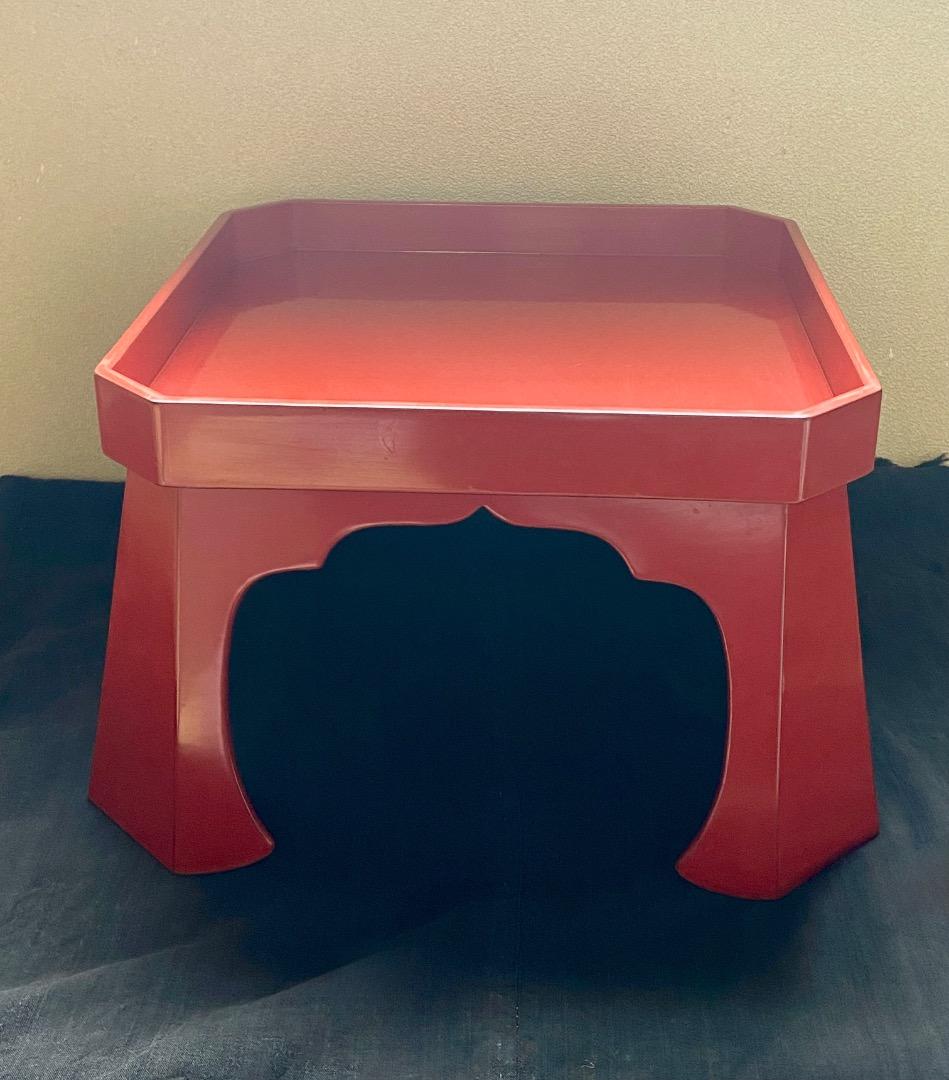 能登蔵出し 輪島塗 朱漆 脚付膳 / 時代 朱塗 漆器膳 正月