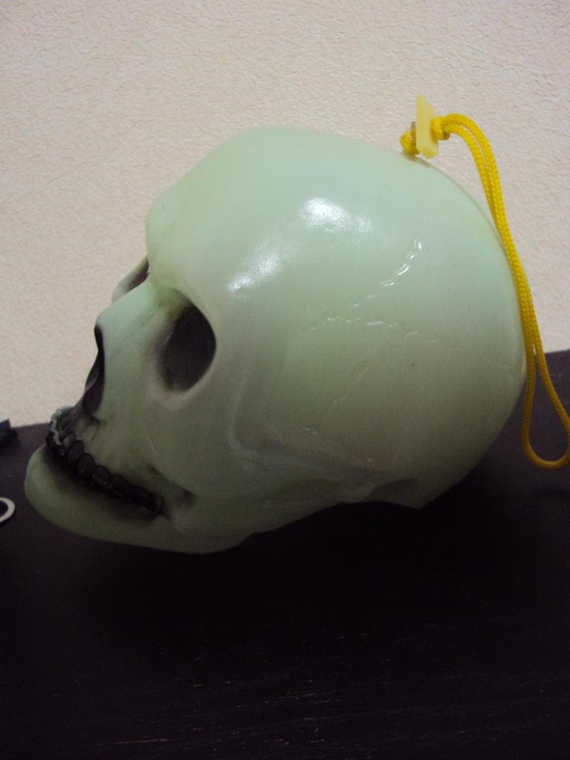ビンテージ　スカル　プラスチック　蛍光　骸骨　昭和　ガイコツ