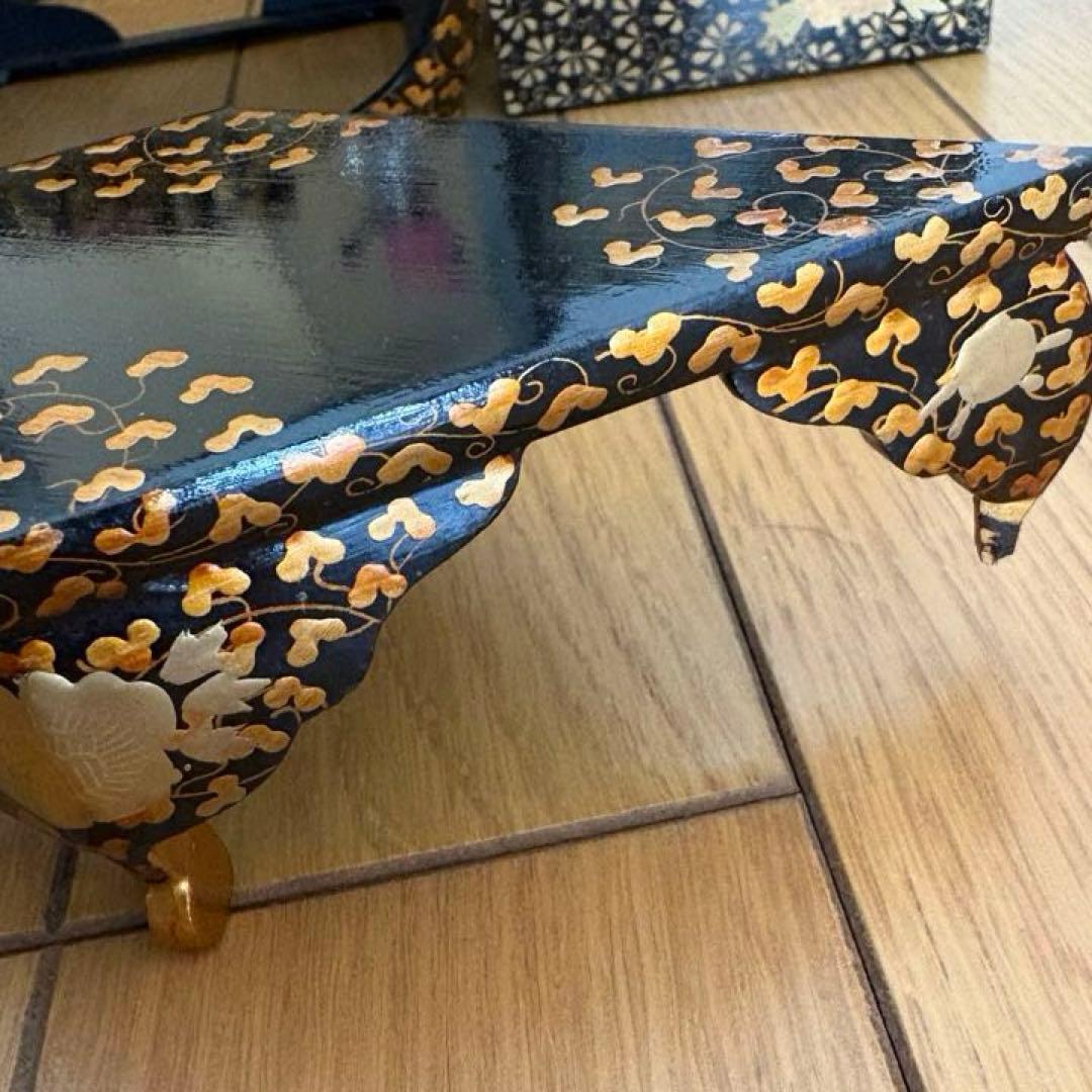 レア‼︎アンティーク　年代物　伝統的　雛人形セット ひな祭り用　金屏風　小物付き