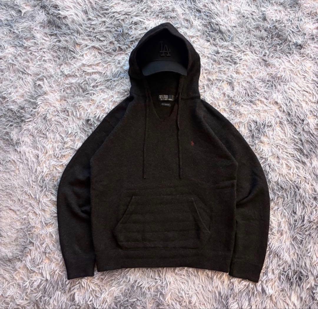 90s Polo Ralph Lauren ウールニット　パーカー ヴィ