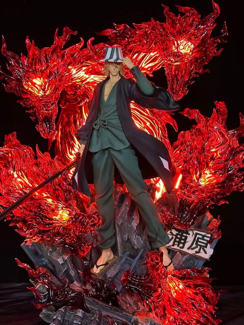 ブリーチ　浦原喜助　破道の九十九　五龍転滅　ガレージキッド　フィギュア　透明版