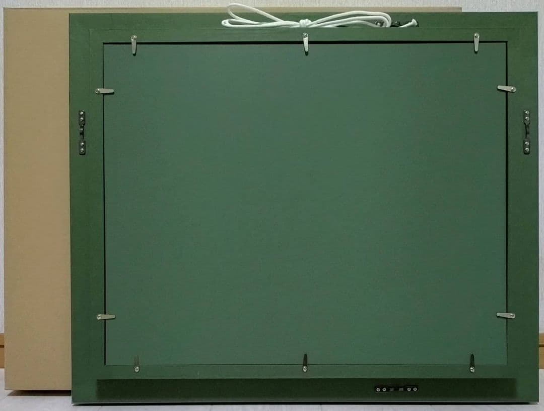 【F6号】水森亜土　手描き作品/表裏サイン・裏描き有/油彩/アクリル/額縁/額装