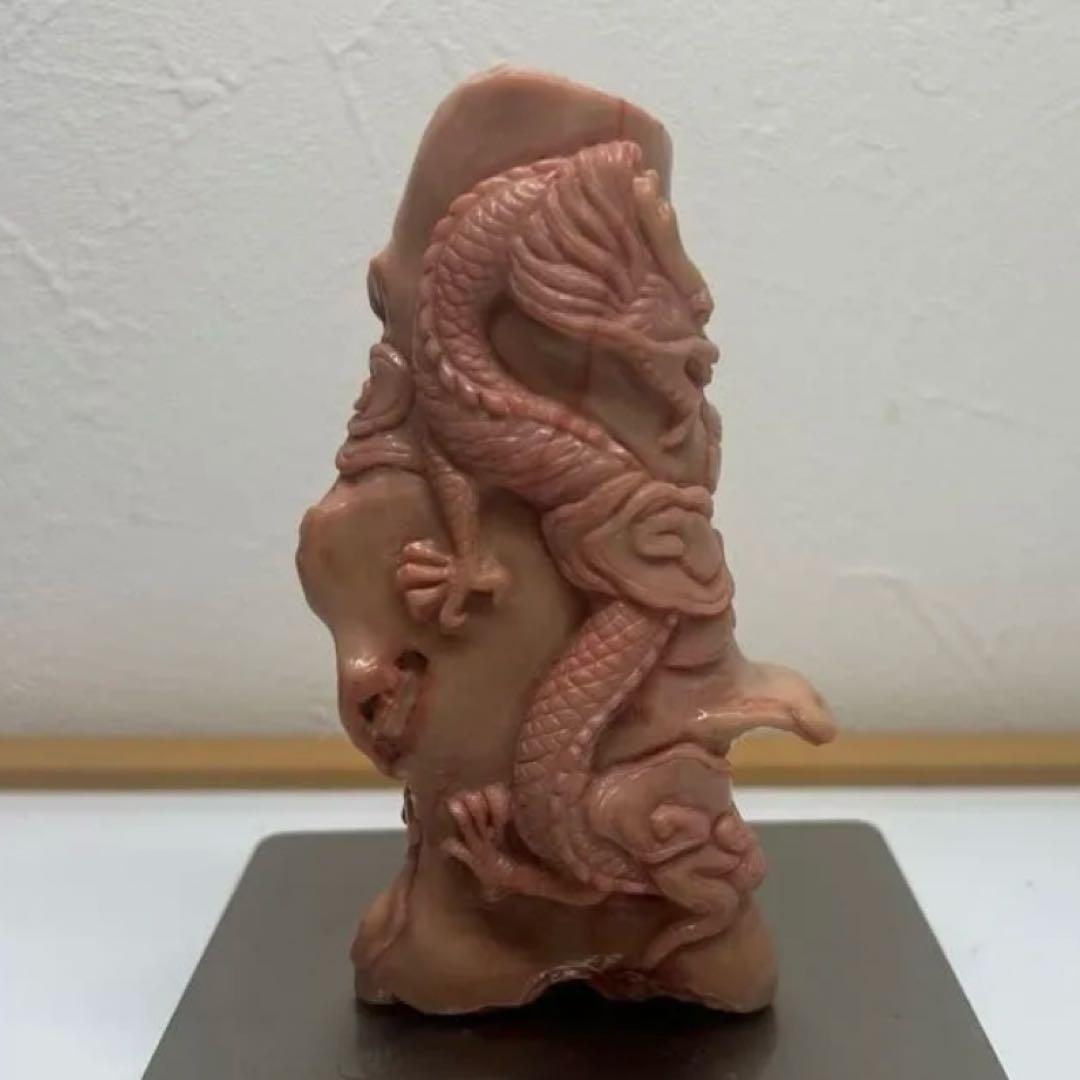 珊瑚龍 雕刻置物