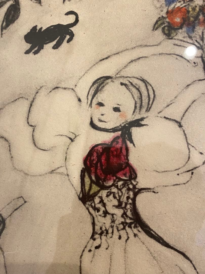 フジ子 ヘミング　パラダイス　楽園にて　直筆サイン　銅版画　エッチング