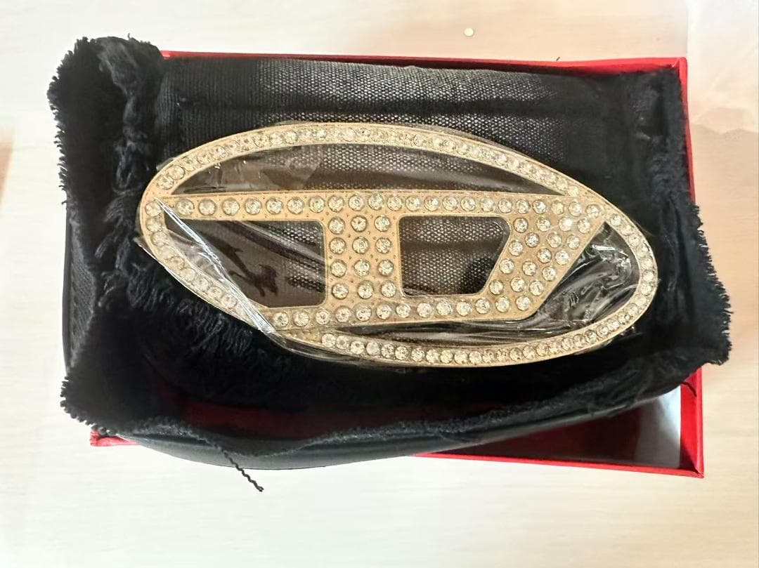 Diesel ストーン付き ブラックパーティーバッグ~~