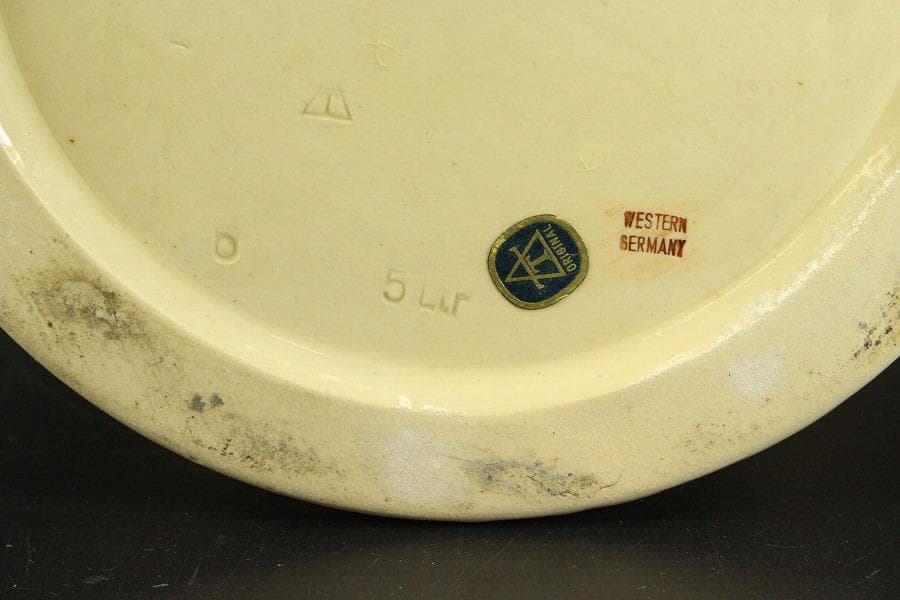 陶器製 特大 ビアカップ 蓋付 高55cm(ZE595)