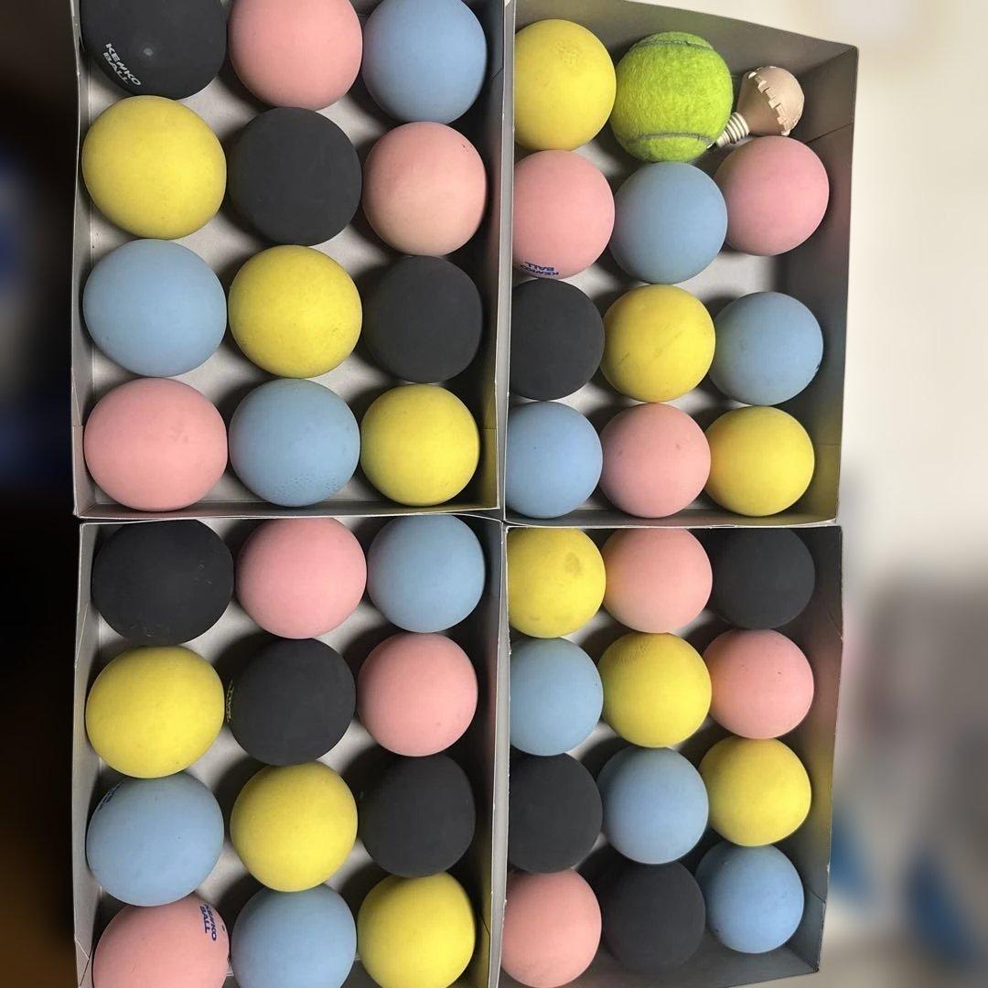 カラフル　ソフトテニス　ケンコー　カラーボール　45球