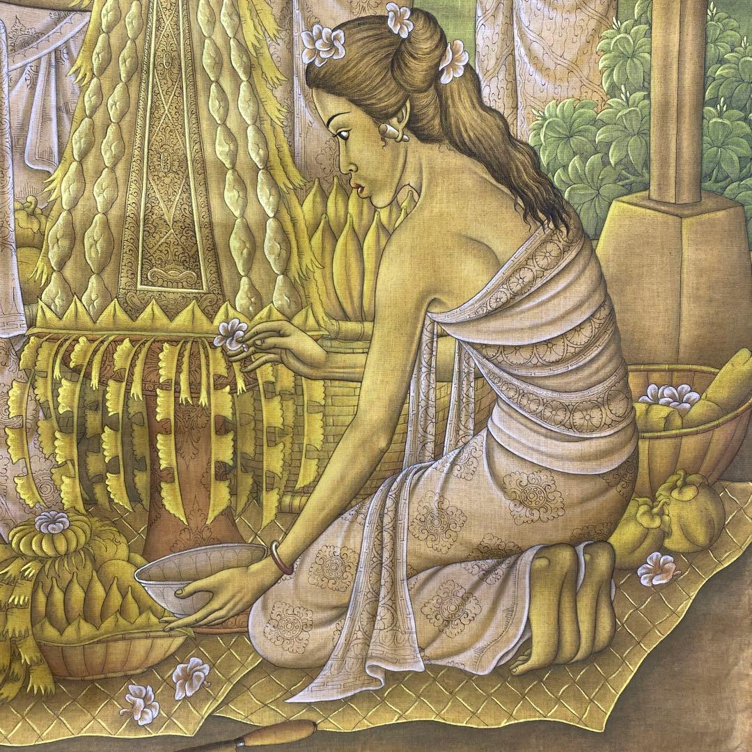 バリ島　巨大なウブド絵画　バリアート