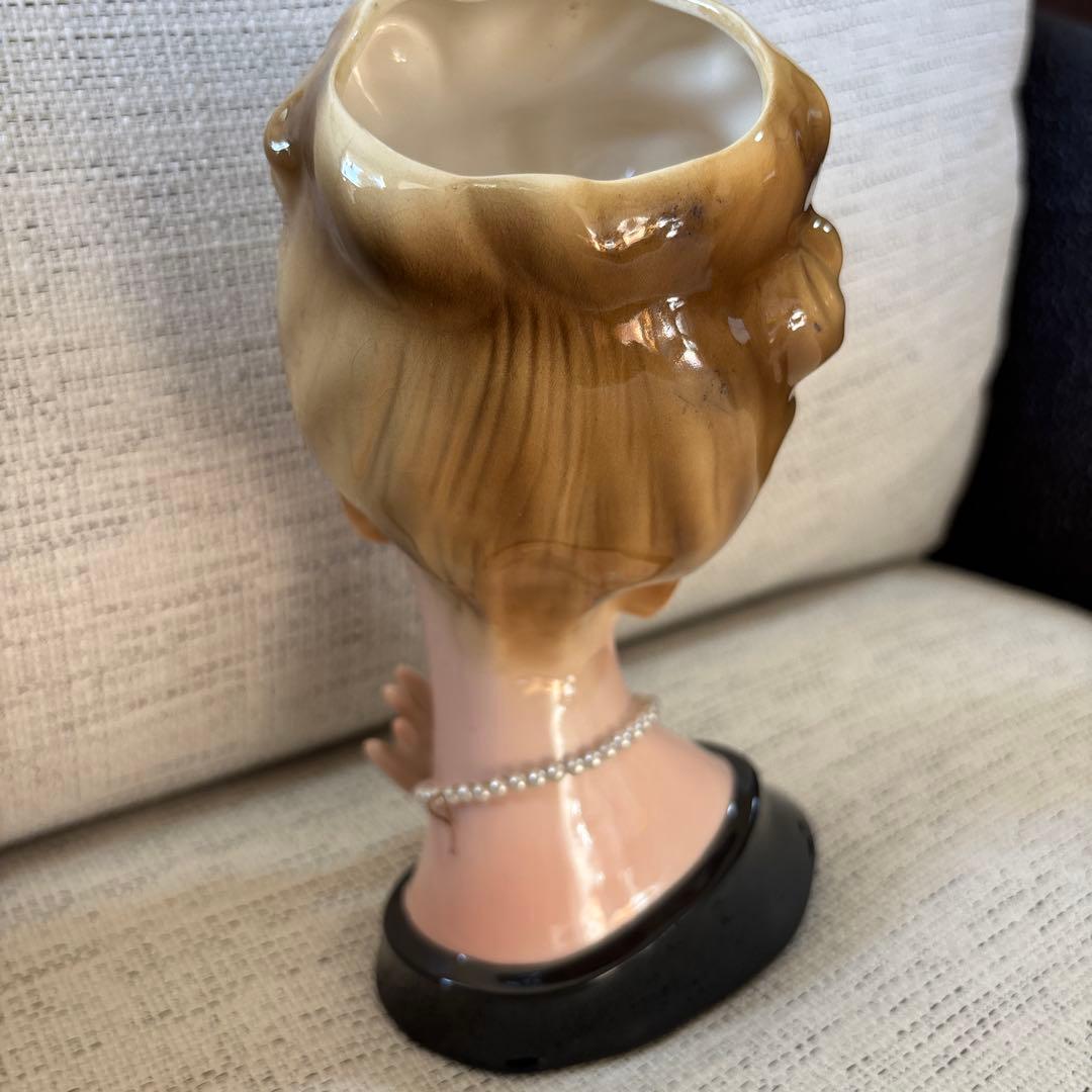 【レトロ】Katayama(片山産業)製、ヴィンテージ レディヘッドベース 花瓶