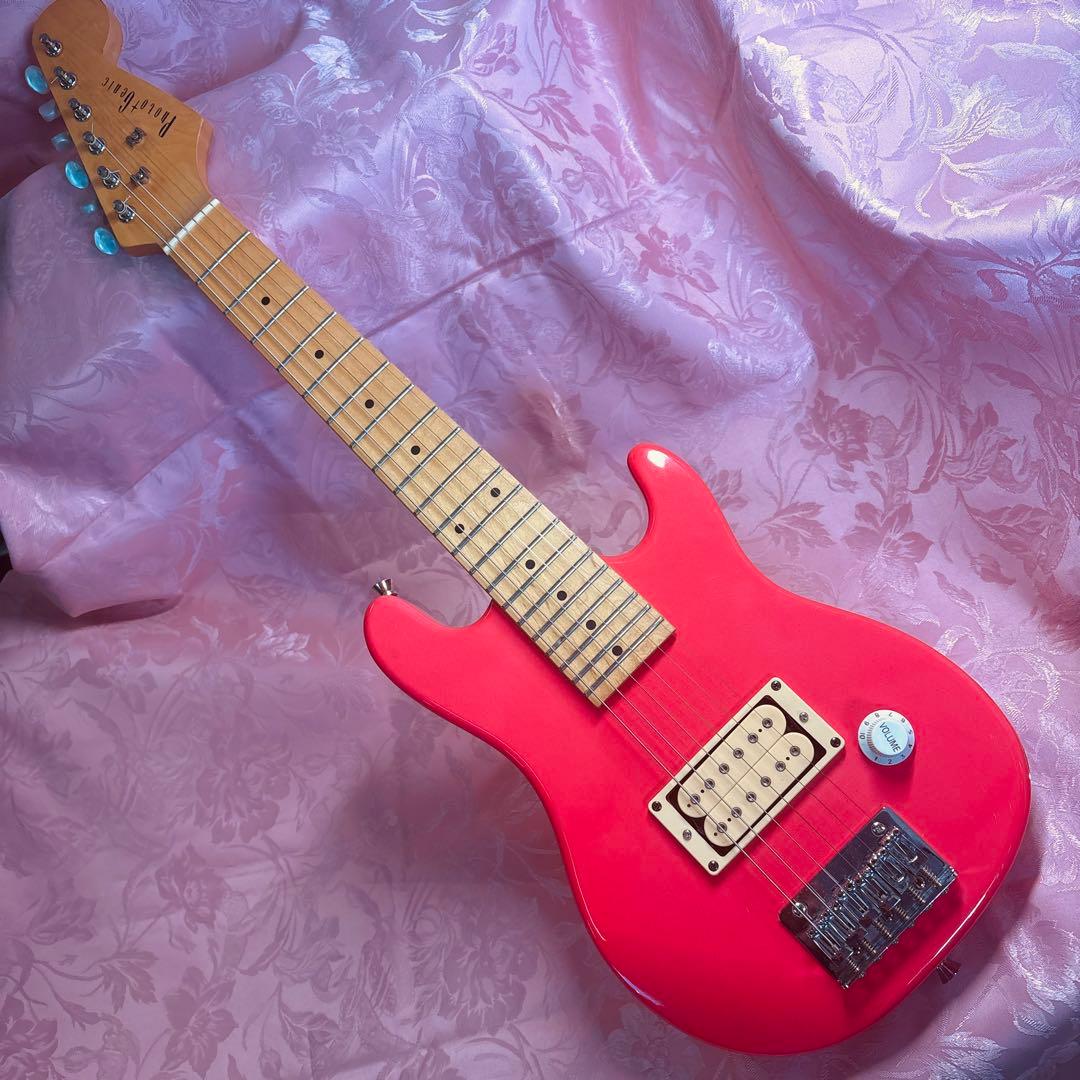 改造！ミニピンク エレキギター ハムバッカー搭載！