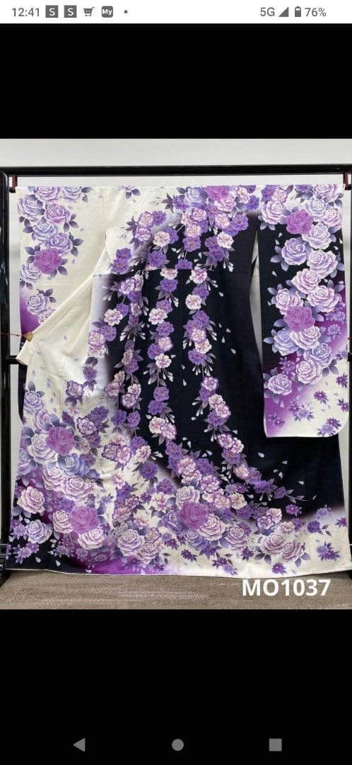 スワロ銀通し紋意匠　振袖セット