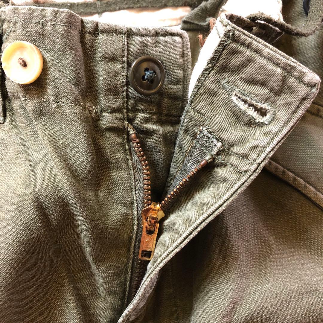 た82● 60年代ヴィンテージ USアーミー ジャングルファティーグパンツ